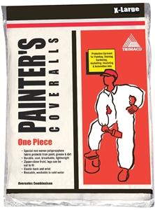 Fits Gal : 5 PAINTING COVERALLS TRIMACO BREATHABLE DISPOSABLE PAINTER'S COVERALL, X- LARGE, NON-WOVEN POLYPROPYLENE FABRIC 0666578 Y TRIMACO 09905 047034099051 09905 POLY COVERALL X-LARGE Protects