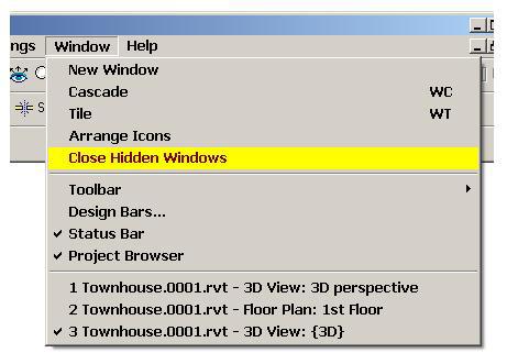 View Coordination and Control When a project file is opened in Revit all views shown in the Project Browser are part of the same file (.RVT).