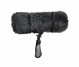 The rubber handle can be easily removed and the microphone cable threaded through the handle so it is out of the way.