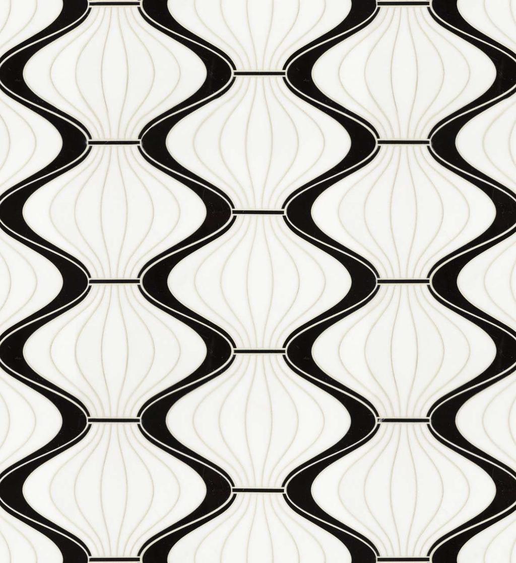 GENIE Inspired by the serene paper lanterns that light Eastern wedding ceremonies, Genie is an enchanting winding pattern crafted from natural stone.