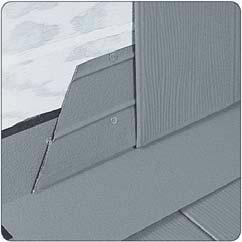 Ensure Sidewall Flashing overlaps on top of the course of shingles immediately below the dormer or on top of the starter strip at the eave ❶.