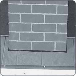 At a dormer, Sidewall Flashing is cut ❷ and crimped ❸ under and at an angle to be flush with the front dormer wall.