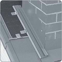 Pitch Transition Detail Pitch transitions must be addressed with METALWORKS specialty materials such as Trim Coil or Starter Flashing. Do not simply bend the shingles.