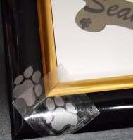 In this example I have used them on the photo frame. However, they can also be used on glasses and other glassware.