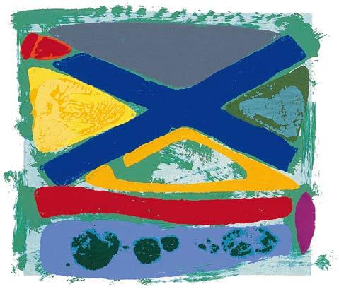 Anthony Frost Green Blues 2009 Screenprint with woodblock Edition size: 75 Image