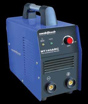 WT140ARC 140A - INVERTER ARC WELDER Cutting edge electronics help you weld like a pro on home, workshop and on-site projects Powerful140A welding power for up to 8mm steel thickness Only 3.