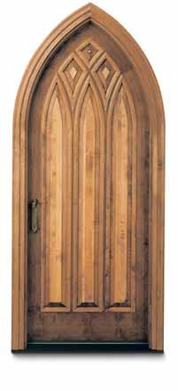 Arched Most Gothic and Elliptical doors are available in an extensive variety of sizes, including industry-standard widths of 3'0" & 3'6" and