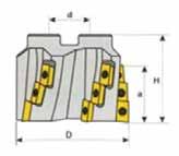 Parallel land insert flat for superior surface finishes. Carbide Insert End Mills Effective Cutting Diameter D -/8" -/ -/ Shank Diameter d /" / Overall Length C.7".7.00 Minimum Cutting Diameter D 0.