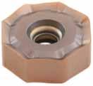 thick ONHU insert body improves cutter overall resistance to impact and toughness Unique insert screw hole design to improve clamping rigidness Screw and wedge insert clamping Replacement Depth of