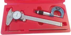 000" (0.0mm) Accuracy:±.00"/.0mm () Flat, () Conical () Stem, () Ball End Fits all, & 8" Calipers Caliper not included 0-" Micrometers: 0.000" Graduations. Positive locking clamp. Ratchet thimble.