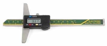 High contrast 0mm LCD display. Range 0-"/.mm 0-/0.8 Base surface hardened and lapped No glare Spindle lock Accuracy ±0.0008" ±0.000 Depth Micrometer Range Base 0-"." 0-.