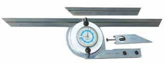 and each five minutes of angle Tempered stainless steel measuring, with " &" blades Dividers Protractors 9 Electronic Level Features: Hold function Alloy body