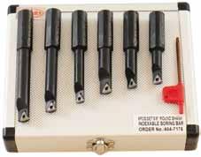 TBBN/S Indexable Boring Bars & Inserts Length Bore Depth SET INCLUDES: Relief Boring Bars- each of 9 TBBN /" shank "L.