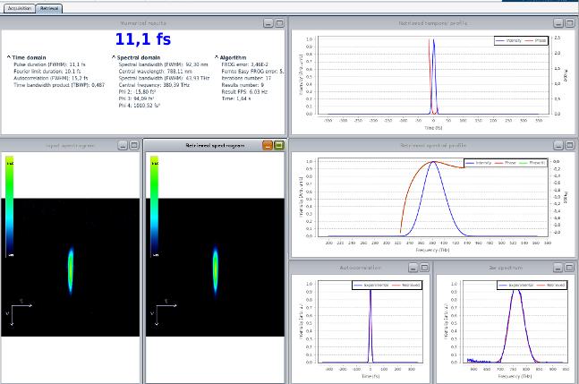 Six models are available to cover a broad spectral range and a broad pulse duration range from sub-5 fs pulse to 5 ps. FROG stands for Frequency Resolved Optical Gating.