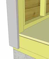 Skirting 1/2 thick (6) Narrow Trims Side Wall (2) Side Front Wide Trim (2) Note - missing from exploded drawing: Interior Cane Bolt,