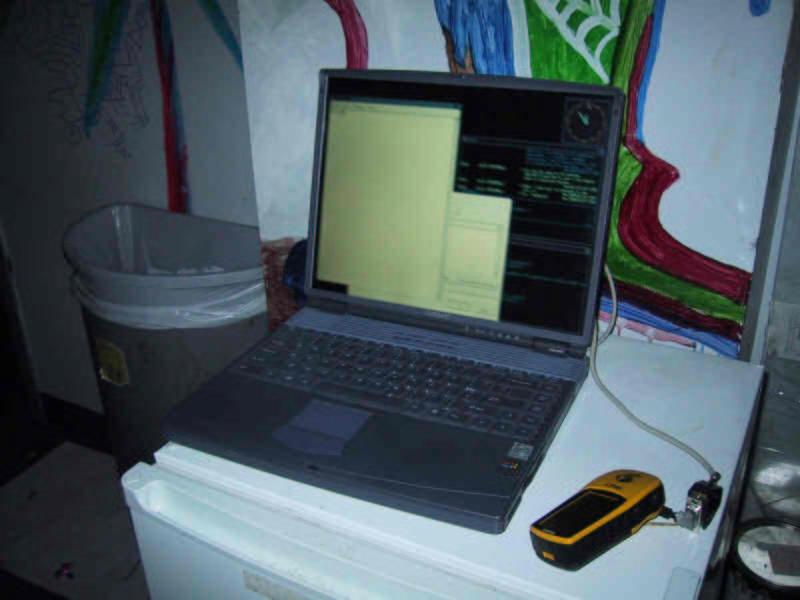 Figure 2. Test Rig: View of the system as flown. 3.3 Software The system software was implemented in approximately 250 lines of PERL.