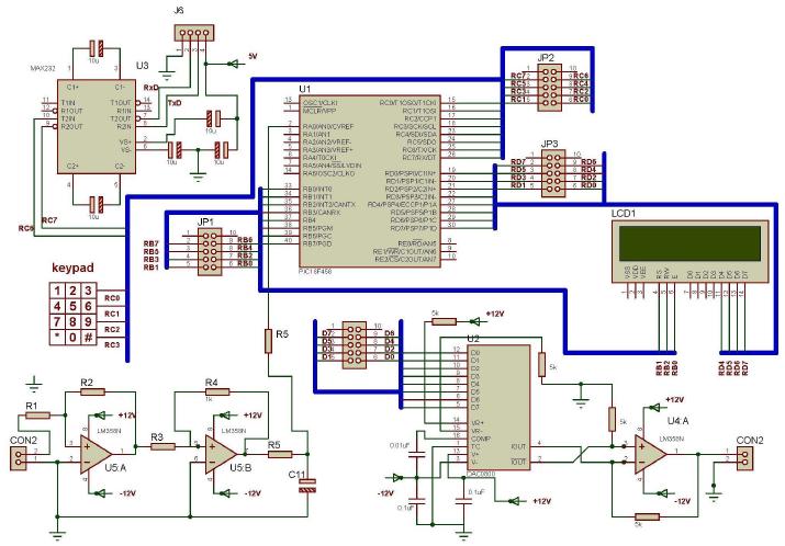system design and Figure 4. shows the microcontroller system design used in conducting the control systems. CD Micro controller Interface Keypad Pushbutton Figure.