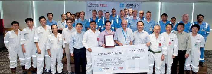On an even keel Having delivered four KFELS B Class jackup rigs to Gulf Drilling International (GDI) successfully, Keppel FELS latest jackup for GDI, Halul (or B377) is following in their well-worn