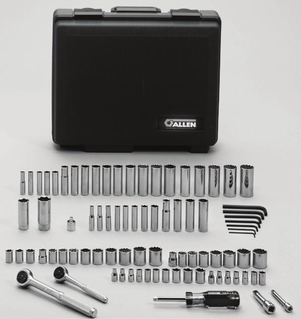 STAR TOOL SUPPLY / GRAND TOOL SUPPLY 1/4, 3/8, & 1/2 SOCKETS SETS SERIES 871: (Continued) IN POLYETHYLENE CASE IN ZIPPERED CASE 85 Piece Fractional/Metric 1/4 and 3/8 Drive Socket Set 19144 690 85