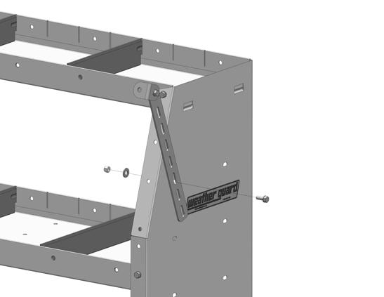 SHELF UNIT INSTALLATION INSTRUCTIONS WEATHER GUARD Van Shelving provides vehicle mounting flexibility to customize the up-fit for the needs of tradesmen and professionals. STEP 1.
