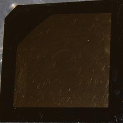 The initial sample was fabricated on GaAs substrate. The SRR unit cell was 83 to 103 µm with an outer dimension of 48 µm, 6 µm capacitive gaps, and 5 µm line widths.