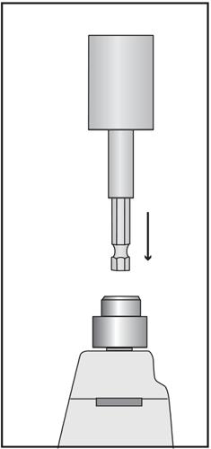 HTCST14, HTCST38 or HTCST12) and mount it into the chuck of the drill. 3. Insert the head of the anchor into the socket driver. 1 2 3 4.