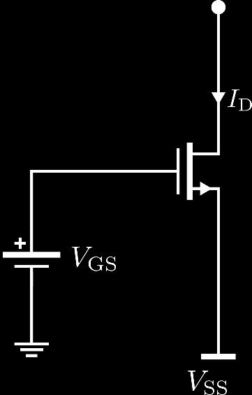 MOS Transistor as Current Source Usage of a MOS transistor in saturation region II D = kk WW 2LL VV GS VV T 2 Real