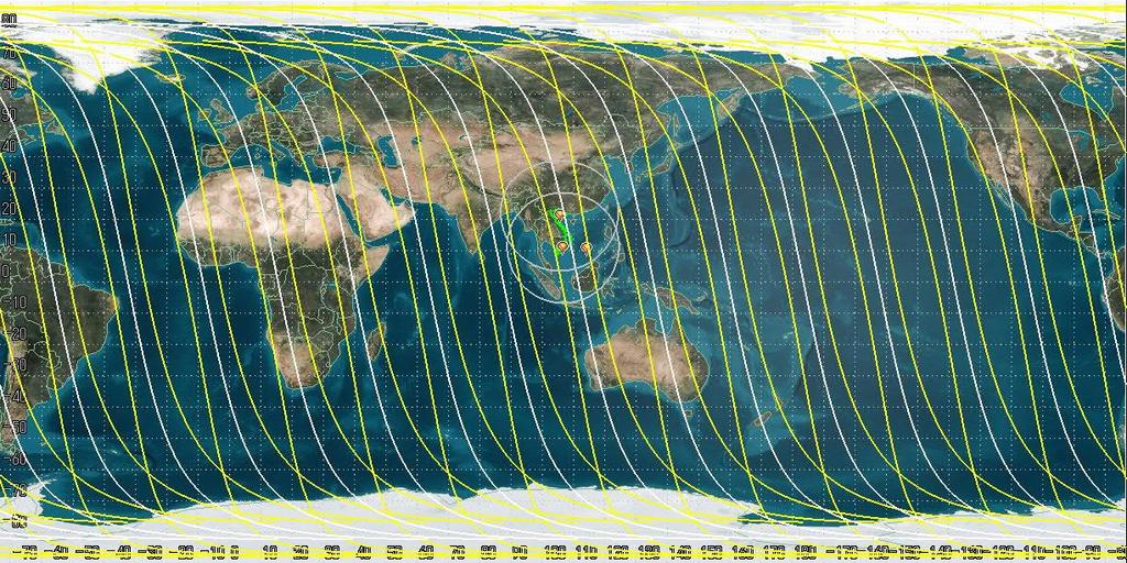 (=Vietnam) Inclination 23 deg. NEQO Orbit alt.: selectable 500km- Trade-off in observation time vs. spatial resolution No. NEQO 1 Obs.