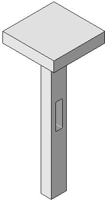 Structural Columns and Walls 4. Create the sketch shown. Draw a rectangle. The rectangle is 2 6 x 8.