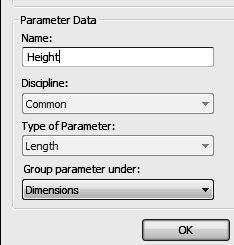 Revit Structure Basics: Framing and Documentation 24. Select the Add parameter option from the Label drop-down list. 25. Set the Name to Height. Enable Type. Press OK. 26.