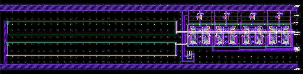 Since 3/4 of the chip was custom analog, most of the chip was laid out by hand.