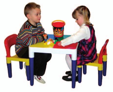 Ages 3 and up. WTKSRC 18 H x 19 D x 19 W 9 lbs. $64.00 My Play Center (WTKMPC) is a multi-functional table and chair set that provides hours of play time for children.