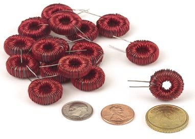 MN355 Inductors, Swinging 15 µh @ 12 Amps to 610 µh @ 2.0 Amps. Most popular size. Economical construction. Various headers available. Non standard values available.