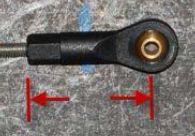 Measure the distance (in mm) from the end of the ball link to the center of the bolt hole and write it below.
