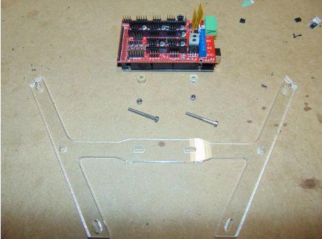 Mounting the controller : Mount Ramps and mega to the larger acrylic