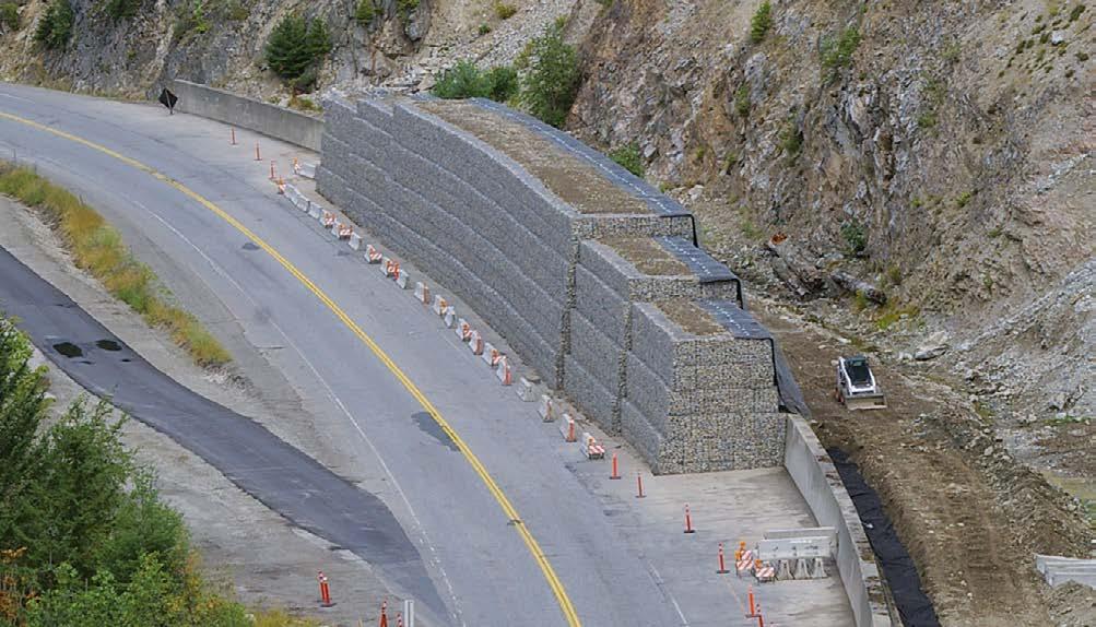 ROCKFALL EMBANKMENTS When the capacity of dynamic rockfall barriers is not sufficient, earth embankments and bunds are commonly used as protection from natural hazards; landslides, rockfalls,