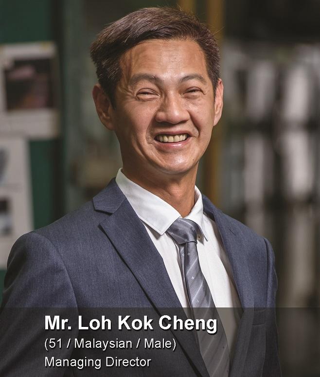 He attended all five Board Meetings held during the financial year ended 31 December 2017. MR. LOH KOK CHENG Mr. Loh Kok Cheng was appointed as a Director of Tek Seng on 16 August 2004.