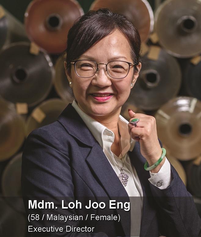 Company except as disclosed in the Financial Statements. He attended all five Board Meetings held during the financial year ended 31 December 2017. MDM. LOH JOO ENG Mdm.
