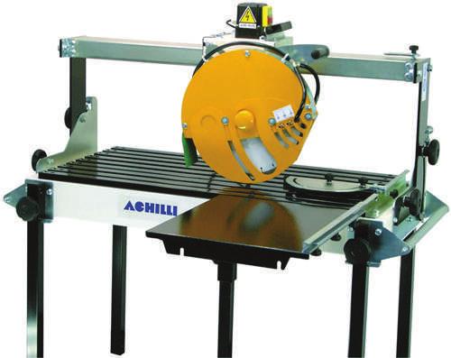 MACHINERY ACHILLI BRIDGE SAW AMS 100-CE Cutting depth up to 95mm Details: - Designed to cut Granite, Marble, Stone, Porcelain, Ceramic, Terracotta, Concrete, Glass, and any other sheet goods.