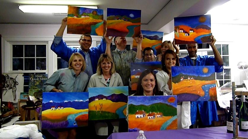 Time for a Night Out Grab some friends or loved ones and have a wine and painting, clay or mosaics party at Positive Strokes! You ll learn, have fun and go home with a finished masterpiece.