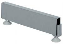Column support rail for 60 x 30 mm column Finish: Plastic coated Version: Plug in, with 2 safety clips A Internal width 595/970 B Pitch length 625/1,000 C Length over engagement Order reference hooks