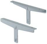 Double bracket, for installing inbetween For 30 x 30 mm column Length: 200 400 mm Version: With 2 hooks Area of application: For wooden shelves Finish: Plastic