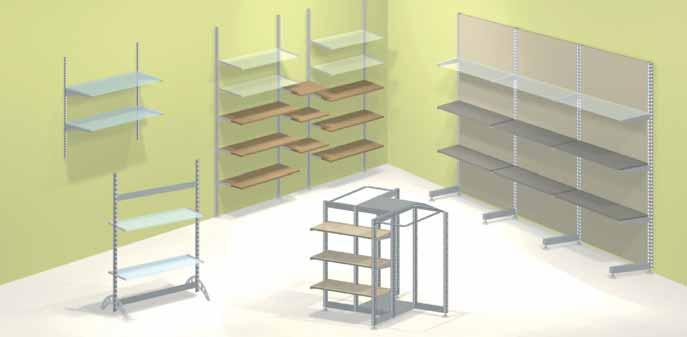 SHOPTEC Shopfitting system SHOPTEC is a highly flexible and universal shopfitting system.