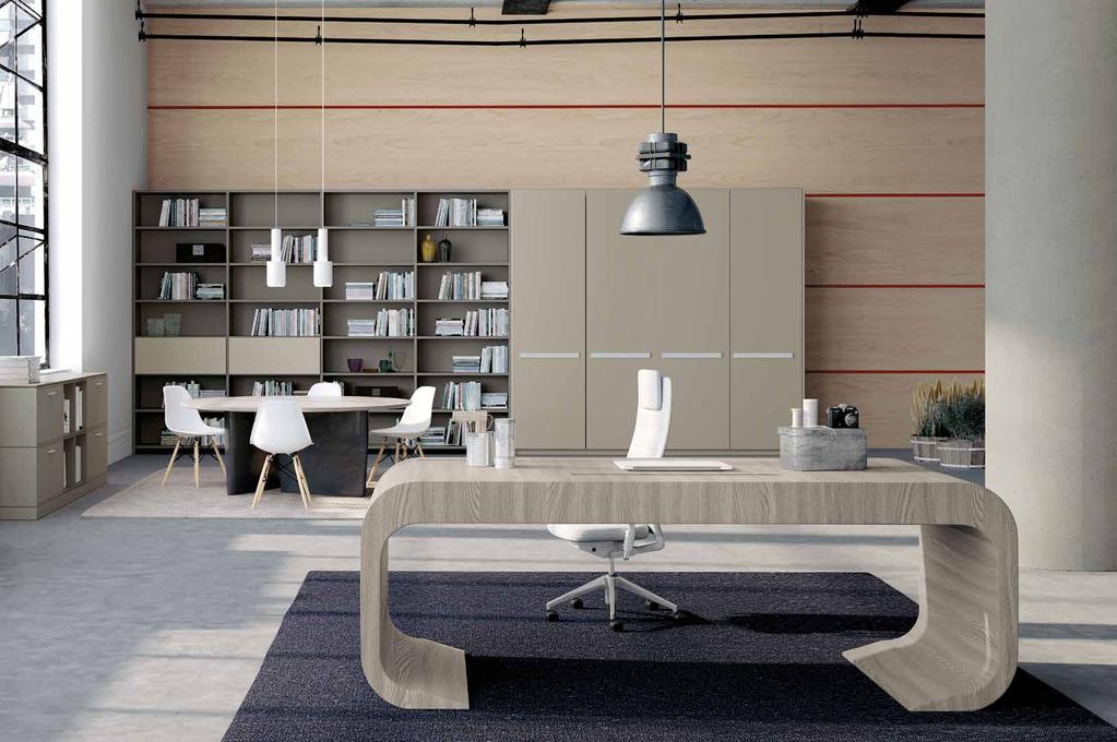 VELLUTO LAVA BRUSHED ELM RIVA VELLUTO STONE GREY MEDIEVAL SILVER OLMO ODEON GRIZZLY A neat workplace with a lot of open space combining light lively AECORE s colours to better focus on work in a