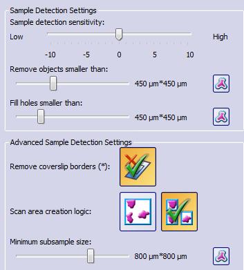 Troubleshooting Sample not recognized For weakly stained samples with poor contrast (for example, brightfield slides with weakly staining dyes, very sparse stained areas OR brightfield overviews of