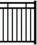 8' Standard Gates: 36 W and 48 W Openings (Custom Sizes Available) NOTE: Baluster end spacing may