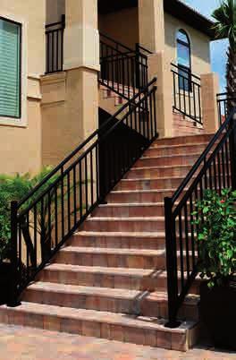 Style C301 opens your view by utilizing 3/4" round balusters.