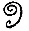 Spiral (with cupmark) Shape which winds round and round, with each curve above or outside the previous one, starting from a central cupmark. It can be right or left-handed.
