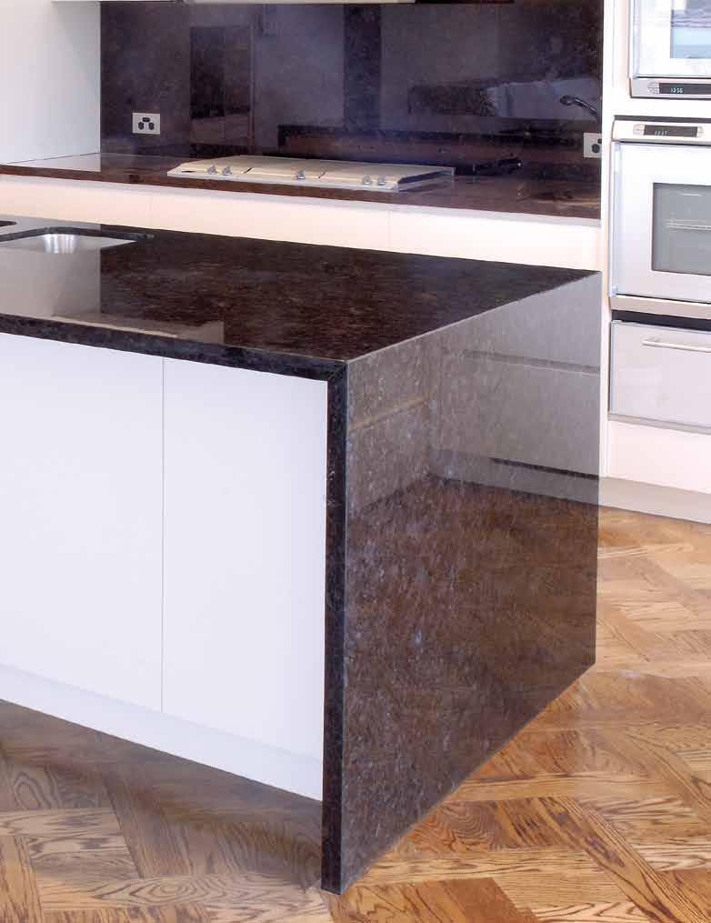 Brown Granite APPLICATION Kitchen benchtop,