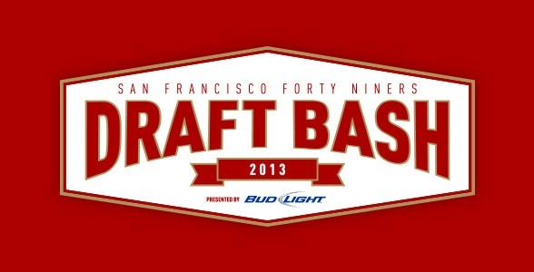 The Draft Bash will include food, music and entertainment, interactive sponsor booths, the latest 49ers merchandise, and the live broadcast of the 2013 NFL Draft which begins promptly at 5 p.m. to be displayed on large outdoor screens.